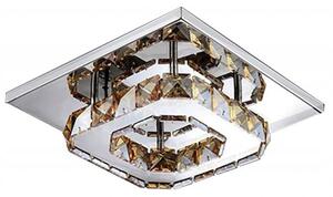 Toolight Toollight - Crystal négyzet alakú mennyezeti lámpa Glamour 8W, meleg fény, APP405-C, króm, OSW-65003