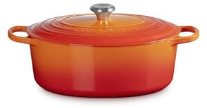 Le Creuset Signature ovális öntöttvas sütő-főzőedény, 40cm, 13,9 l, vulkán