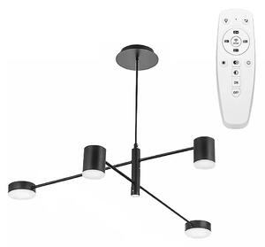 Mennyezeti LED lámpa APP596-4C 4 ágú fekete +REMOTE