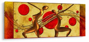 Absztrakt kép két nővel (120x50 cm)