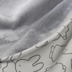 Szürke pamut gyerek takaró 80x80 cm Miffy – Roba
