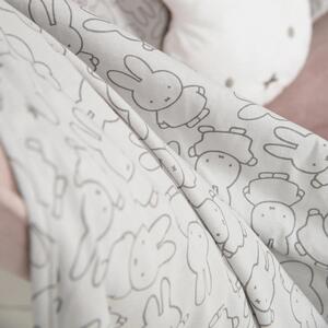 Szürke pamut gyerek takaró 80x80 cm Miffy – Roba