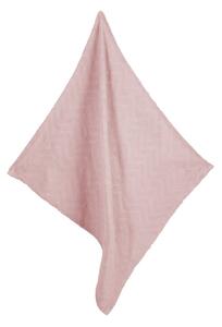 Rózsaszín bio pamut kötött gyerek takaró 80x80 cm Lil Planet – Roba