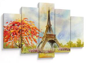 Festett kép az Eiffel-torony (150x105 cm)