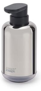 Fényes ezüstszínű rozsdamentes acél szappanadagoló 300 ml EasyStore Luxe – Joseph Joseph