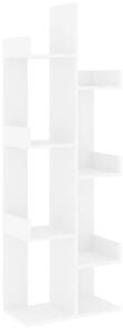 Modern Fehér Könyvespolc - 8 Rekeszes - 140 cm