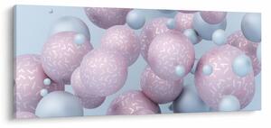 Absztrakt kép - Pasztell gömbök (120x50 cm)