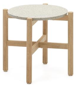 Kerek tárolóasztal terrazzo asztallappal ø 54,5 cm Pola – Kave Home
