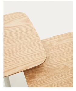 Kerek tárolóasztal szett tölgyfa dekorral 2 db-os Watse – Kave Home