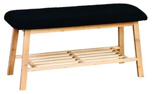 Kesper 58305 Pad bambusz kárpitozott üléssel, 90 x34 x 45 cm, 90 x 34 x 45 cm