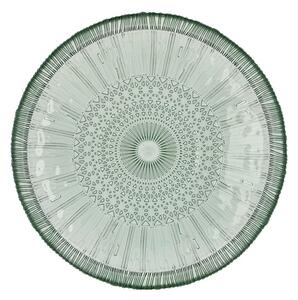 Zöld üveg szervírozó tányér ø 30 cm Kusintha – Bitz