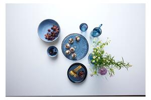 Kék üveg szervírozó tányér ø 30 cm Kusintha – Bitz
