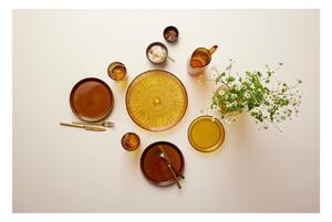 Narancssárga üveg szervírozó tányér ø 30 cm Kusintha – Bitz