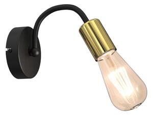 Luminex Fali lámpa TULIPAN 1xE14/60W/230V fekete/arany LU7992
