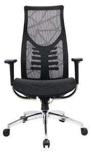 Prémium ergonomikus irodai szék, hálós forgószék, fekete (GM-13 BLACK)