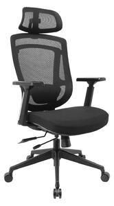 Prémium ergonomikus irodai szék, forgószék, fekete (M-57 BLACK) hálós