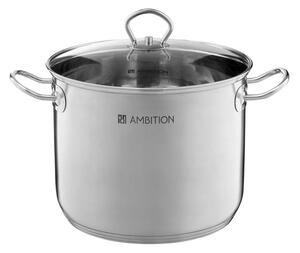 Ambition Acero magas lábas üveg fedővel 32 cm 19 l