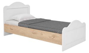 Fehér-natúr színű egyszemélyes ágy 90x190 cm Alessa – Kalune Design