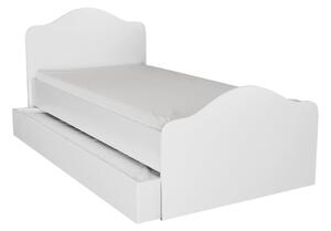 Fehér egyszemélyes ágy tárolóhellyel 90x190 cm Kanguru – Kalune Design