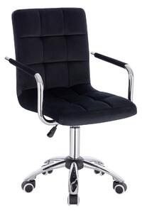 HC1015KP Fekete modern velúr szék