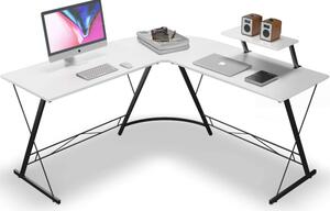 BigHome L alakú íróasztal - fehér