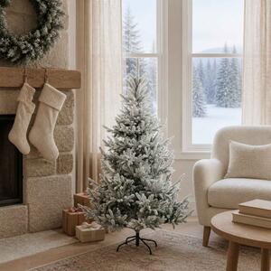 Műanyag Hajtogatós Karácsonyfa 120 cm PVC és fém Zöld és Fehér