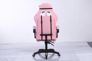 RACING PRO X Gamer szék lábtartóval, Pink-Fehér