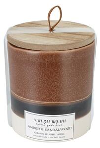 Natural Breath természetes viaszgyertya , illat Amber & Sandal Wood, 205 g