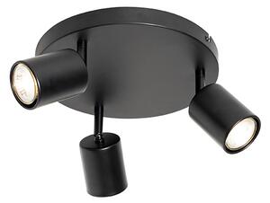 Modern mennyezeti lámpa fekete állítható kerek 3 lámpa - Java