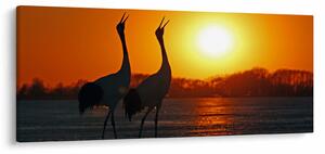 Madarak képe naplementekor (120x50 cm)