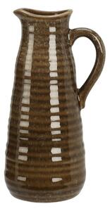 Busara kőagyag váza/kancsó10,5 x 24 cm, barna