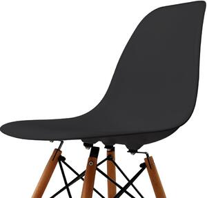 4 db modern szék, asztallal beltérre, vagy kültérre - Fekete