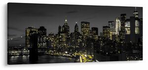 Egy éjszakai metropolisz képe (120x50 cm)