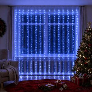 Fényfüggöny 600 LED Kék 600 x 300 cm
