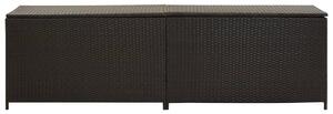 VidaXL barna polyrattan kerti tárolóláda 200 x 50 x 60 cm