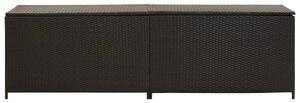 VidaXL barna kerti polyrattan tárolóláda 200 x 50 x 60 cm