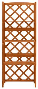 VidaXL tömör fenyőfa lugasrács polcokkal 55 x 30 x 140 cm