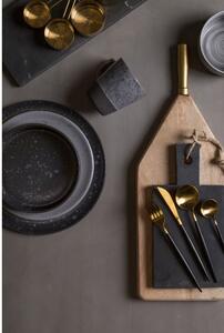 Fekete-aranyszínű rozsdamentes acél evőeszköz készlet 16 db-os Avie – Premier Housewares
