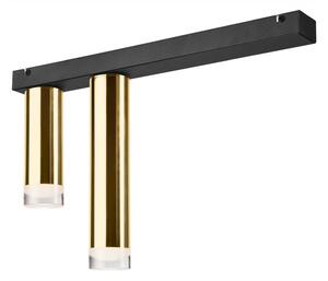 Diego fekete-aranyszínű mennyezeti lámpa 2 izzóval - LAMKUR