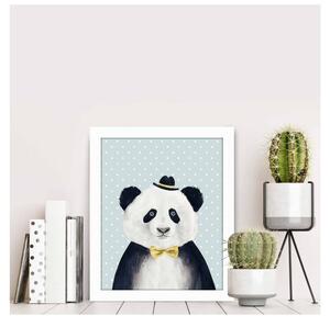 Panda dekoratív kép, 28,5 x 23,5 cm