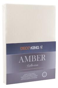 Amber Collection bézs pamut gumis lepedő, 200 x 220 cm - DecoKing