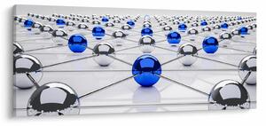 Összekapcsolt gömbök képe (120x50 cm)