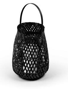 Bamboo Lantern fekete bambusz lámpás, ⌀ 18 cm - Compactor