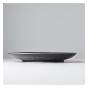 Matt fekete kerámia tányér, ø 29 cm - MIJ