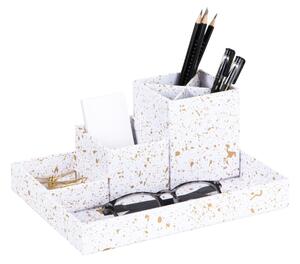 Lena aranyszínű-fehér 4 részes asztali írószertartó - Bigso Box of Sweden