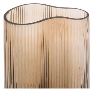 Wave világosbarna üveg váza, magasság 27 cm - PT LIVING