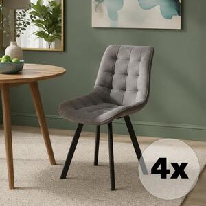 AVENBERG NOLA Étkezőszék szett - 4db, szürke