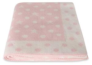 Baby Baby Dots rózsaszín pamut gyerek takaró, 90 x 90 cm - Homemania Decor