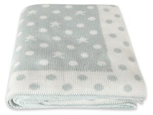 Baby Baby Dots világoskék pamut gyerek takaró, 90 x 90 cm - Homemania Decor