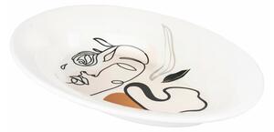 Face to Grey kerámia szervírozó tányér, 48 x 33 cm - VDE Tivoli 1996